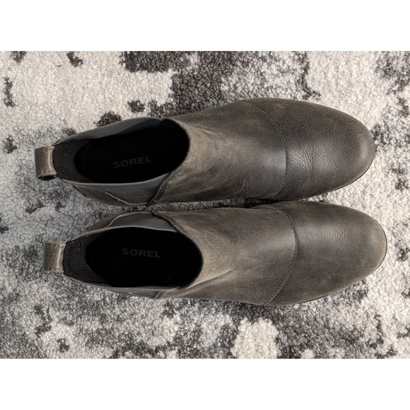 Sorel Women's Harlow‎ Chelsea Rain Boot — Waterproof Leather Ankle Booties - Picture 6 of 7